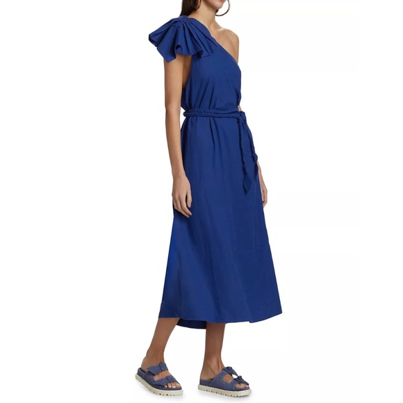 NWT | FARM Rio Leaf One-Shoulder Midi Dress | Size XL - Picture 3 of 8